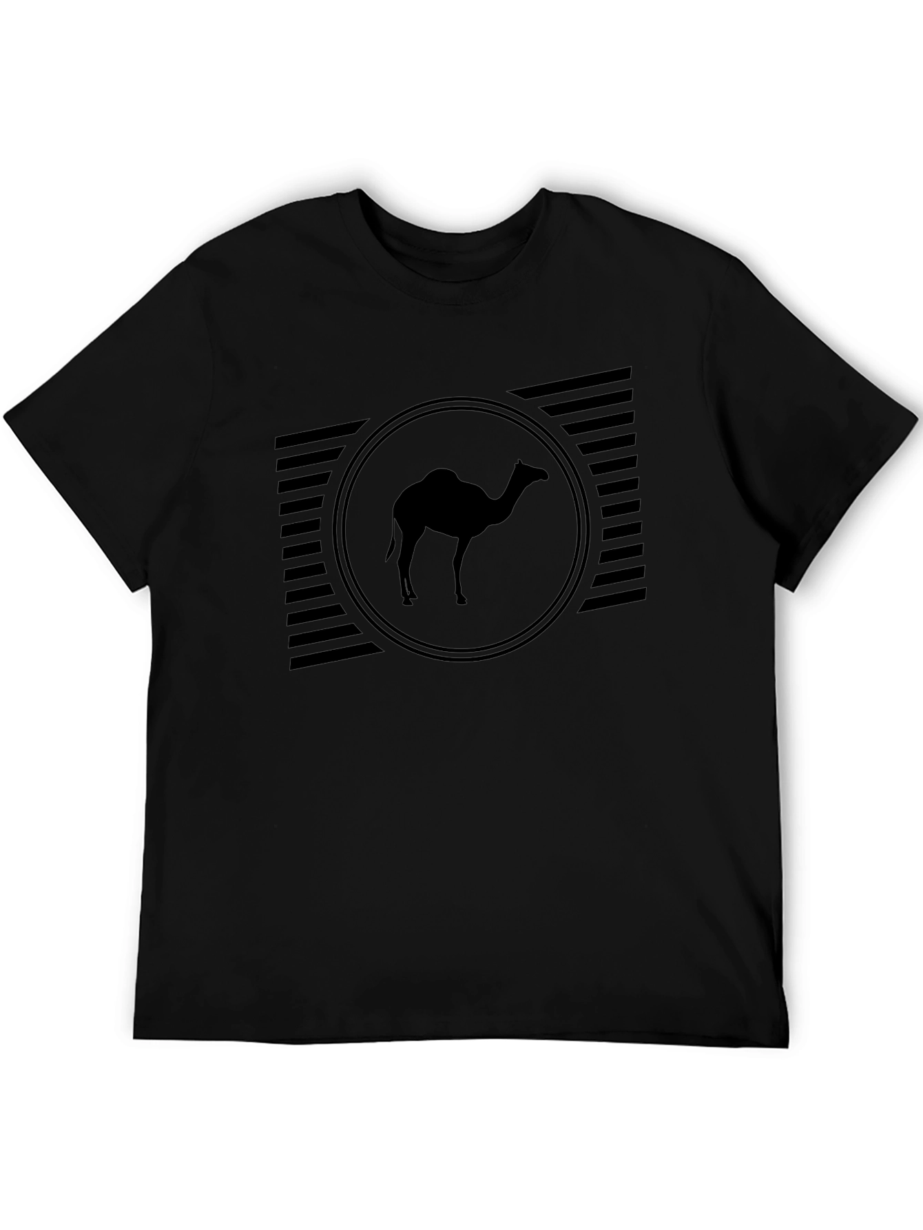 Camel Silhouette Graphic Tee - Black Casual Shirt