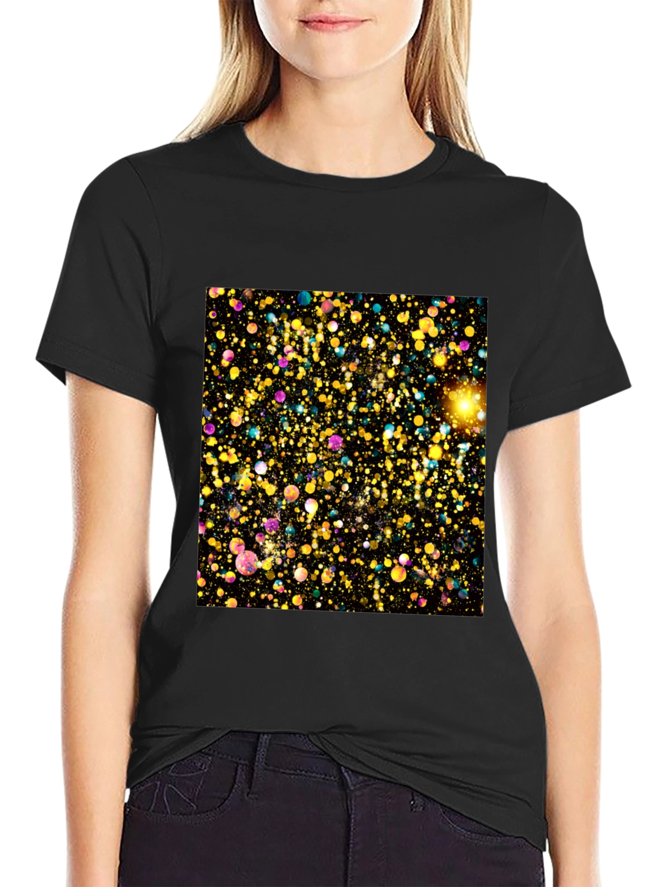 Galaxy Burst Black T-Shirt