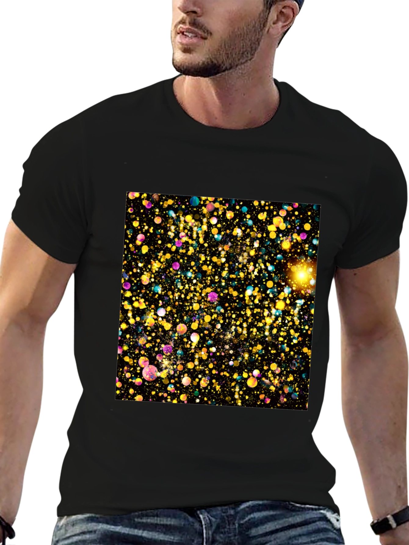 Galaxy Burst Black T-Shirt