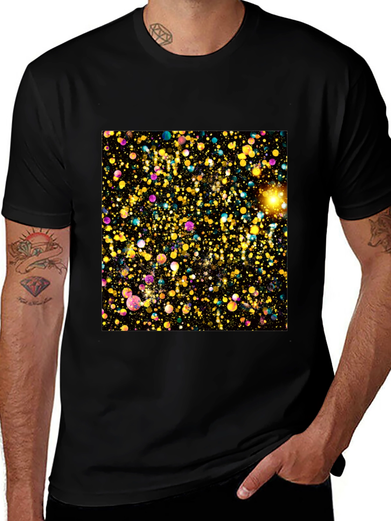 Galaxy Burst Black T-Shirt