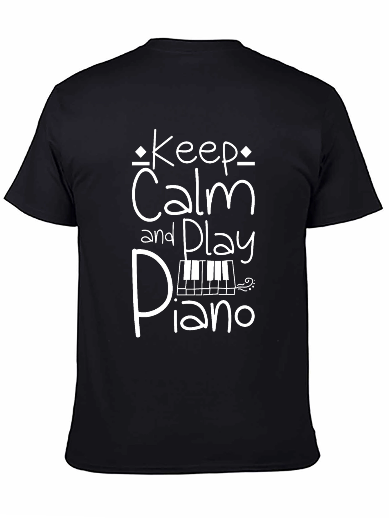 Keep Calm and Play Piano Graphic T-Shirt