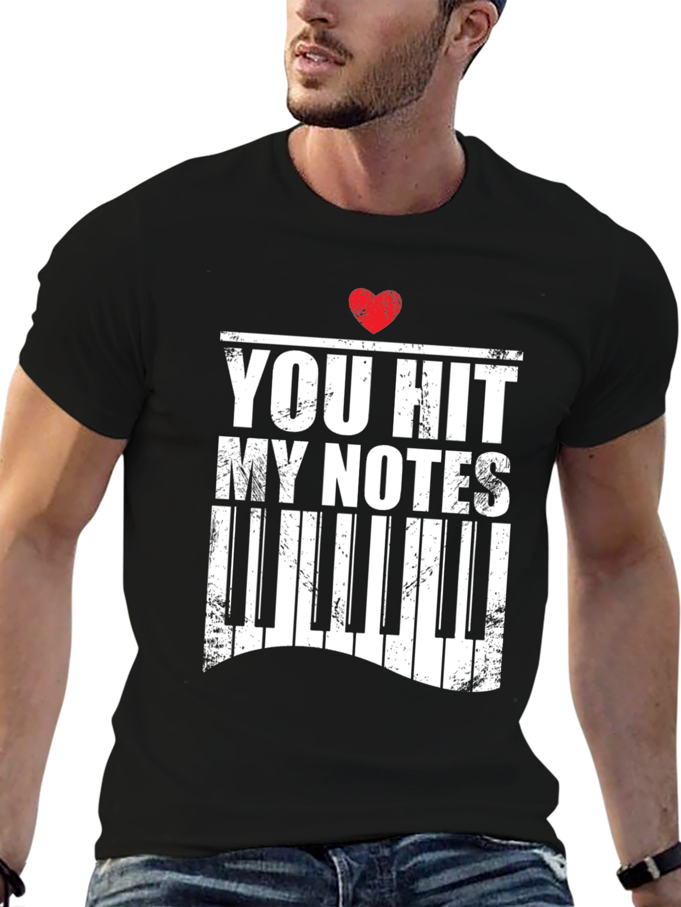 You Hit My Notes Piano Heart T-Shirt