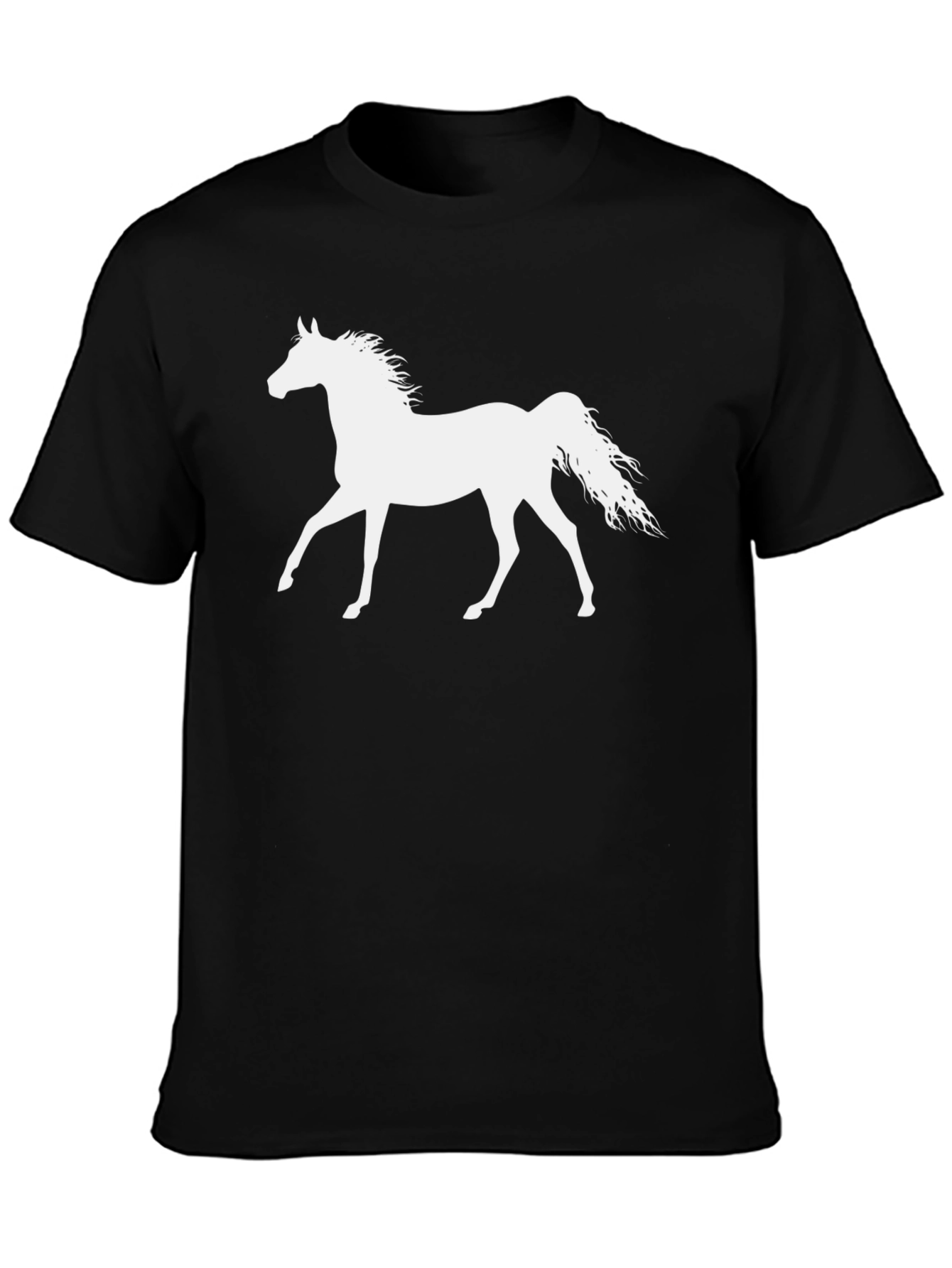 Horse Silhouette T-Shirt - Black
