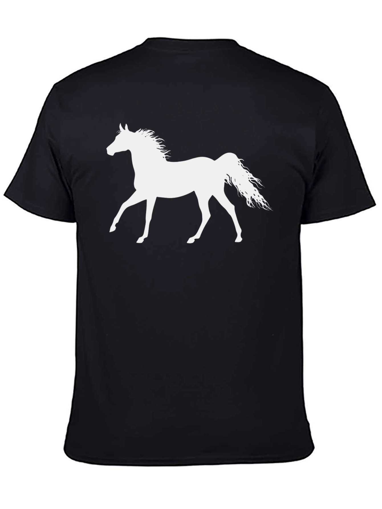 Horse Silhouette T-Shirt - Black