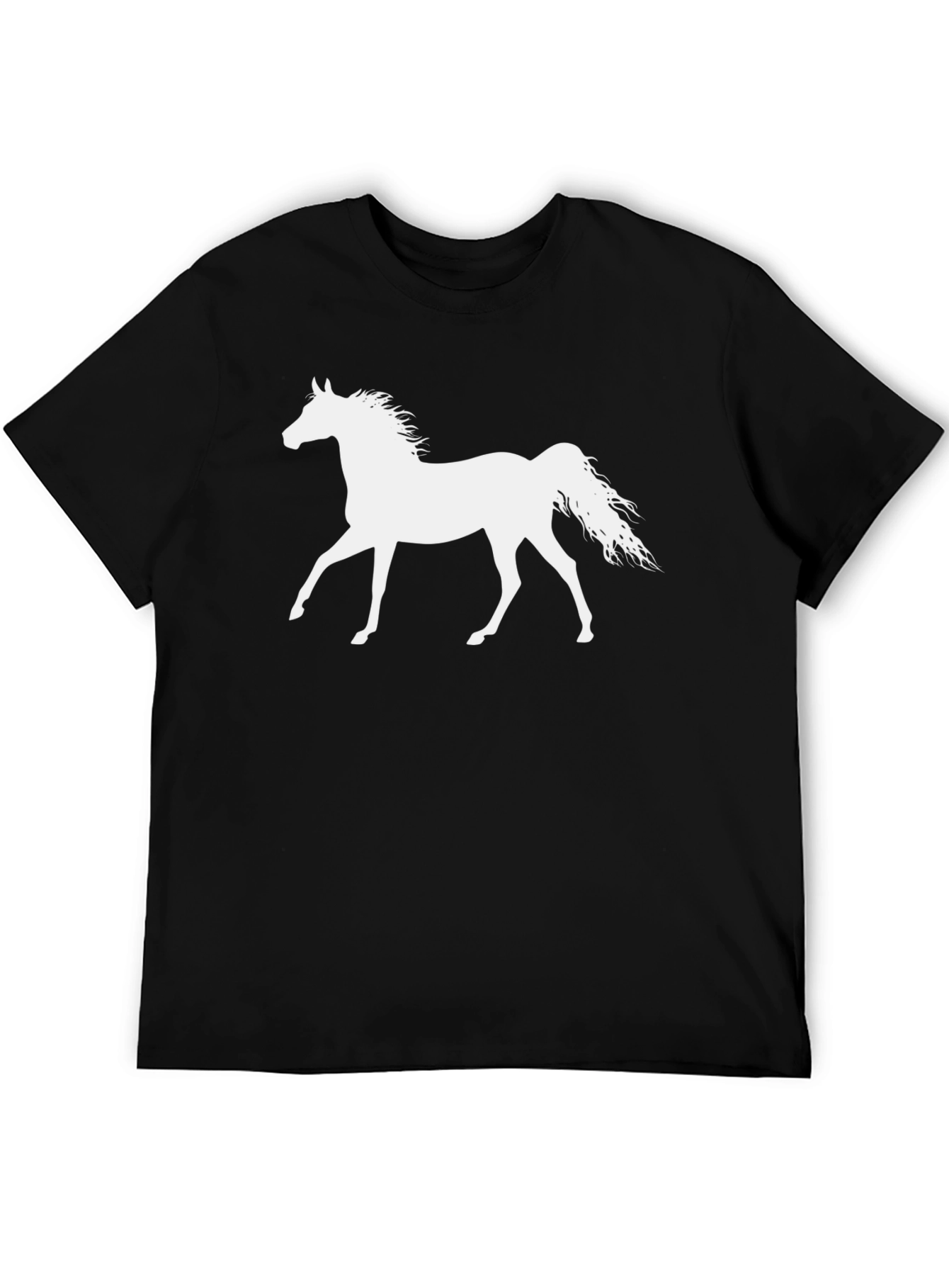 Horse Silhouette T-Shirt - Black