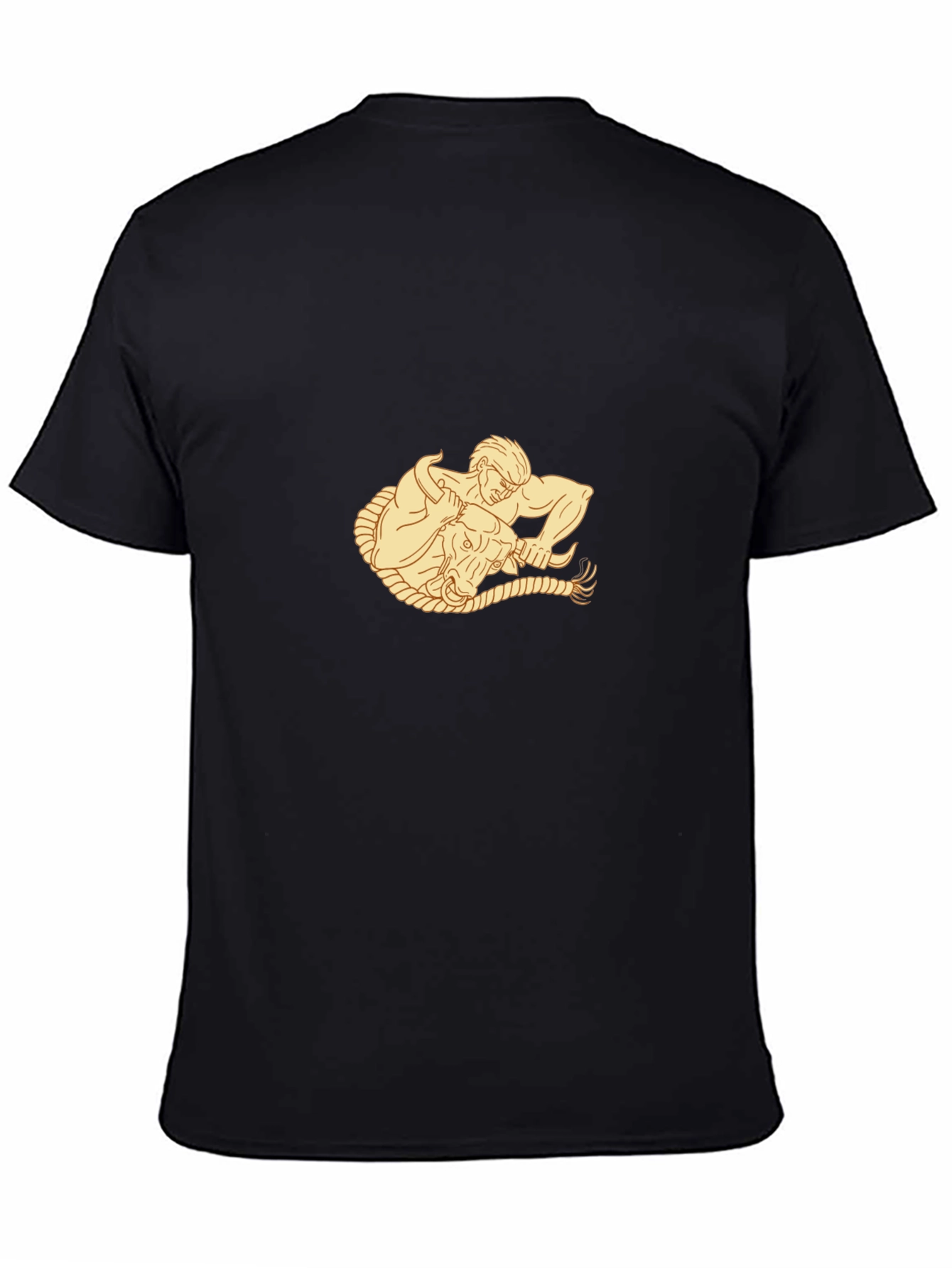 Black Graphic Tee - Hercules vs. Bull