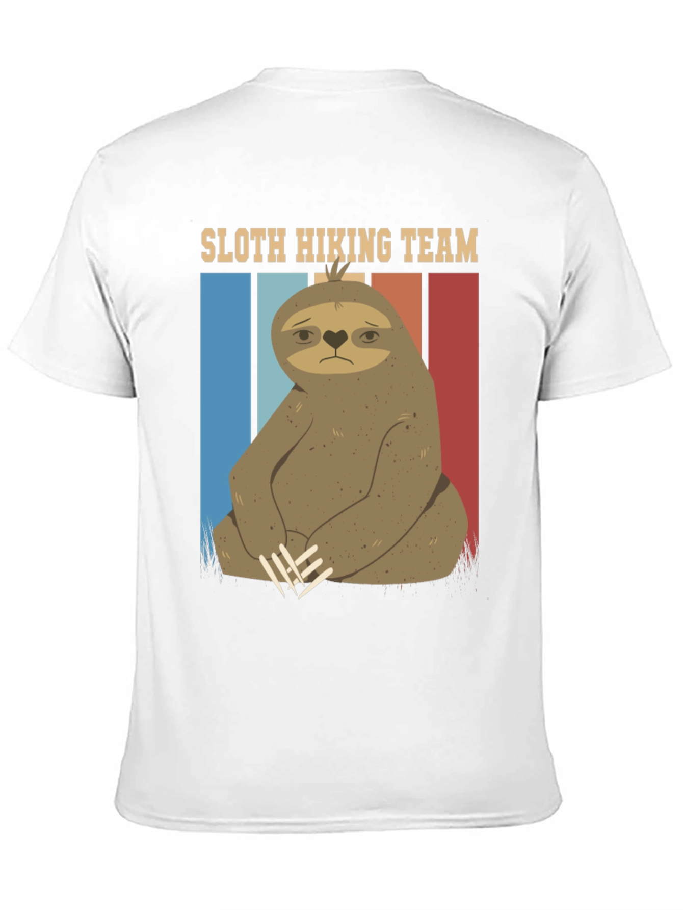 Sloth Hiking Team Graphic Tee - Comfy Black T-Shirt