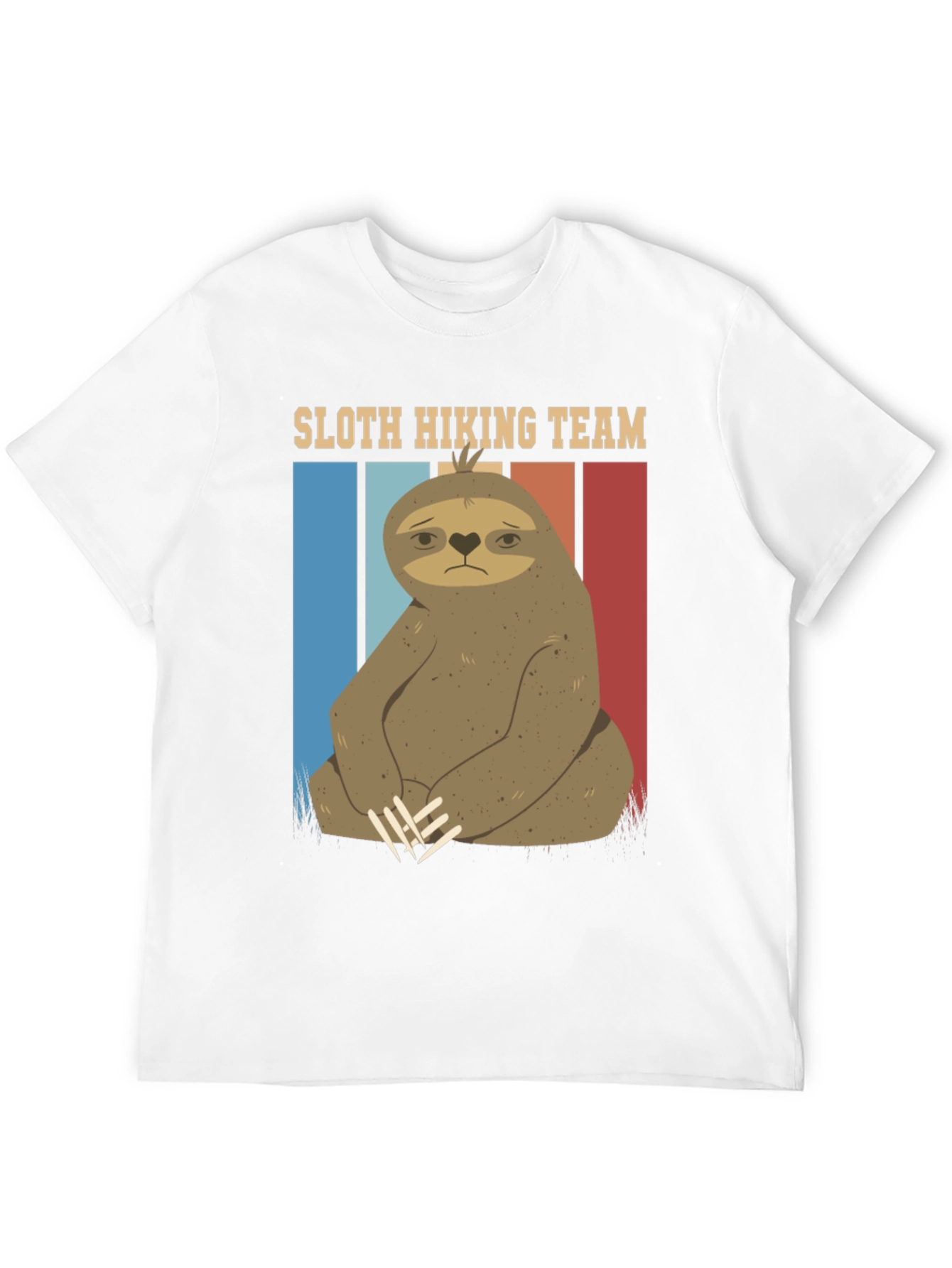 Sloth Hiking Team Graphic Tee - Comfy Black T-Shirt