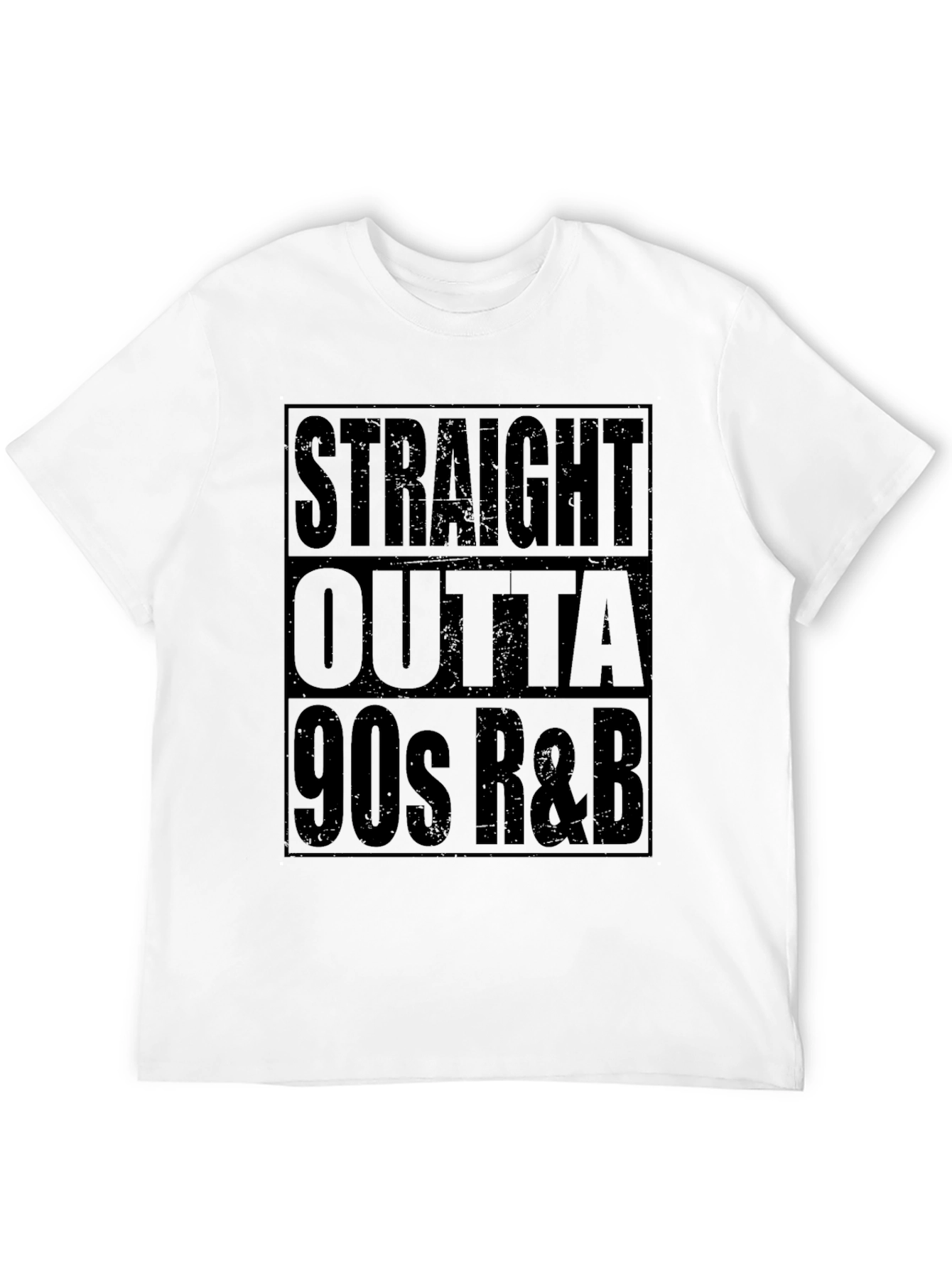 Straight Outta 90s R&B Black Graphic T-Shirt