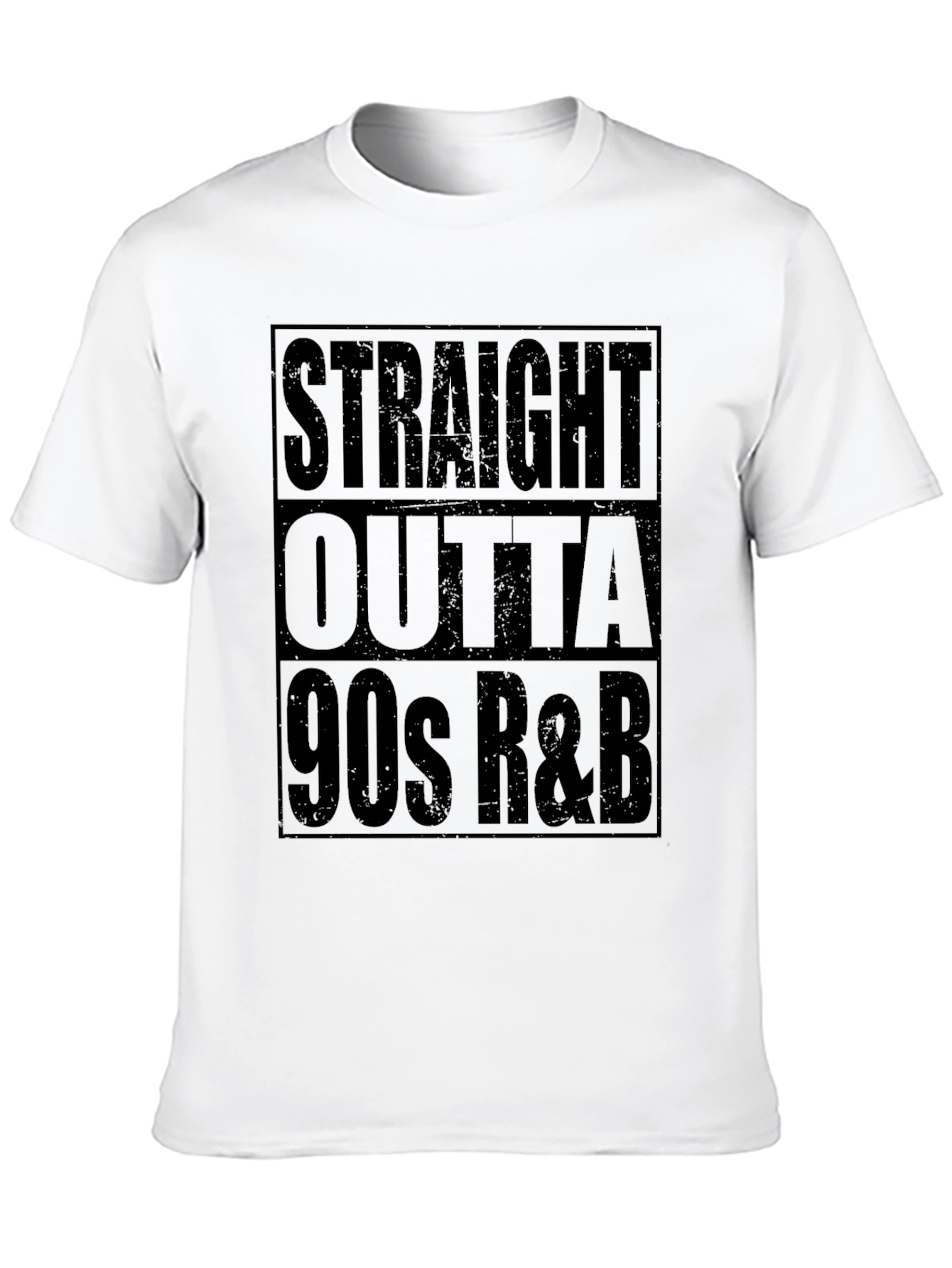 Straight Outta 90s R&B Black Graphic T-Shirt