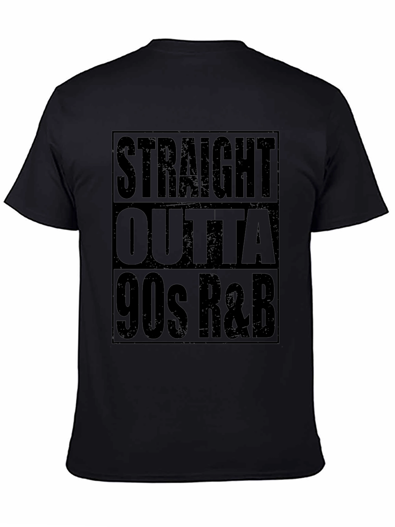 Straight Outta 90s R&B Black Graphic T-Shirt