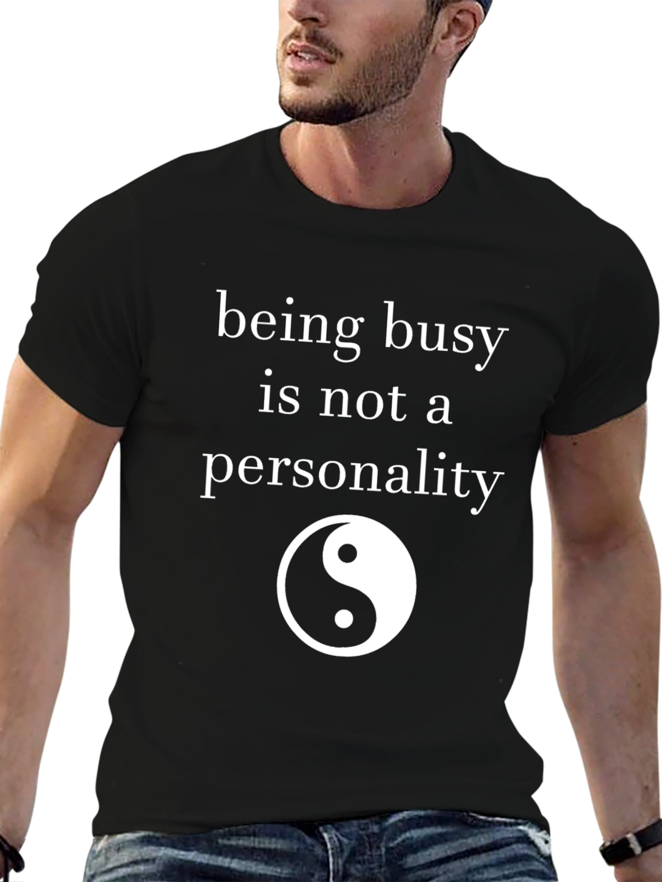 Being Busy T-Shirt with Yin Yang Symbol
