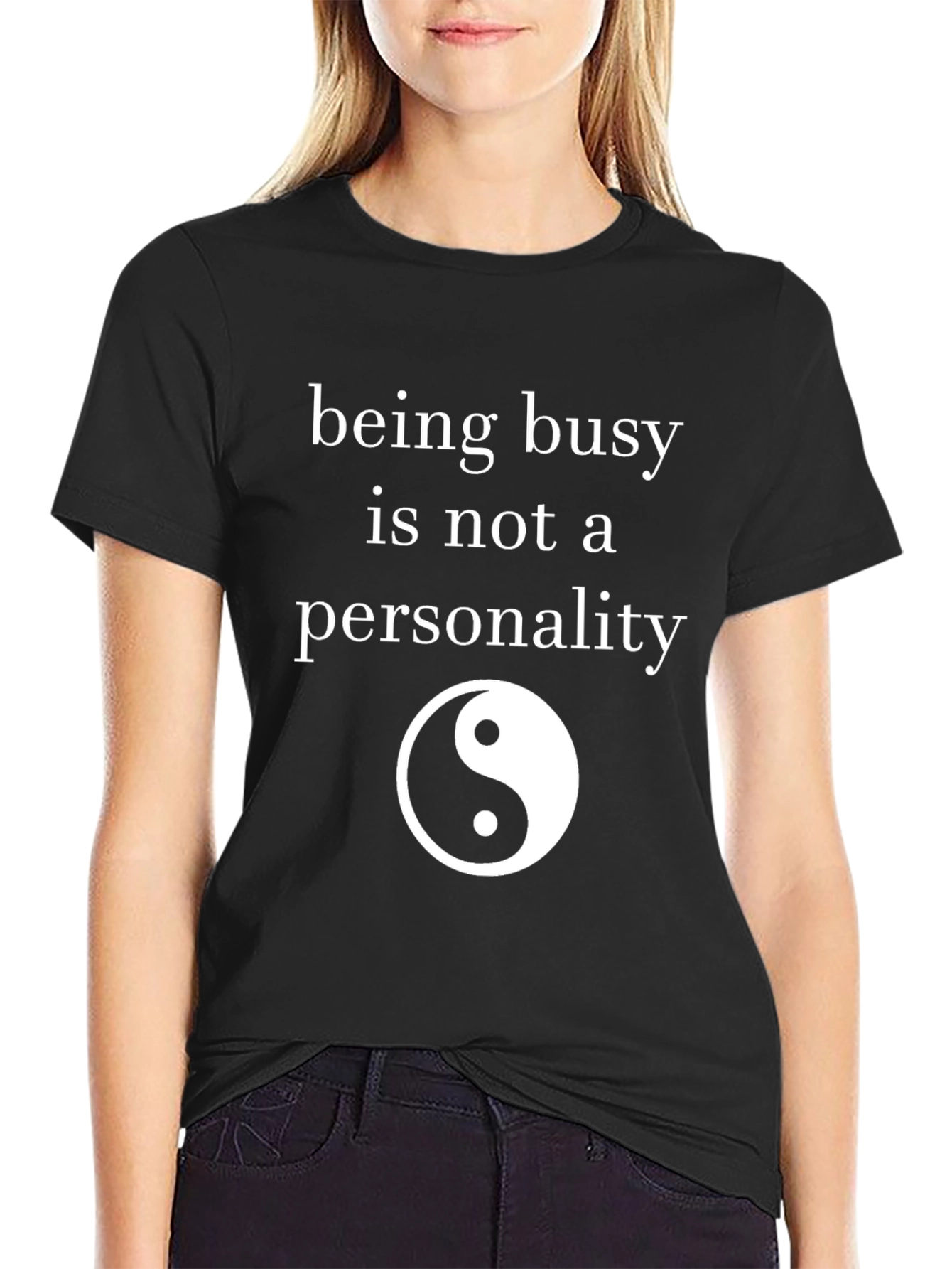 Being Busy T-Shirt with Yin Yang Symbol