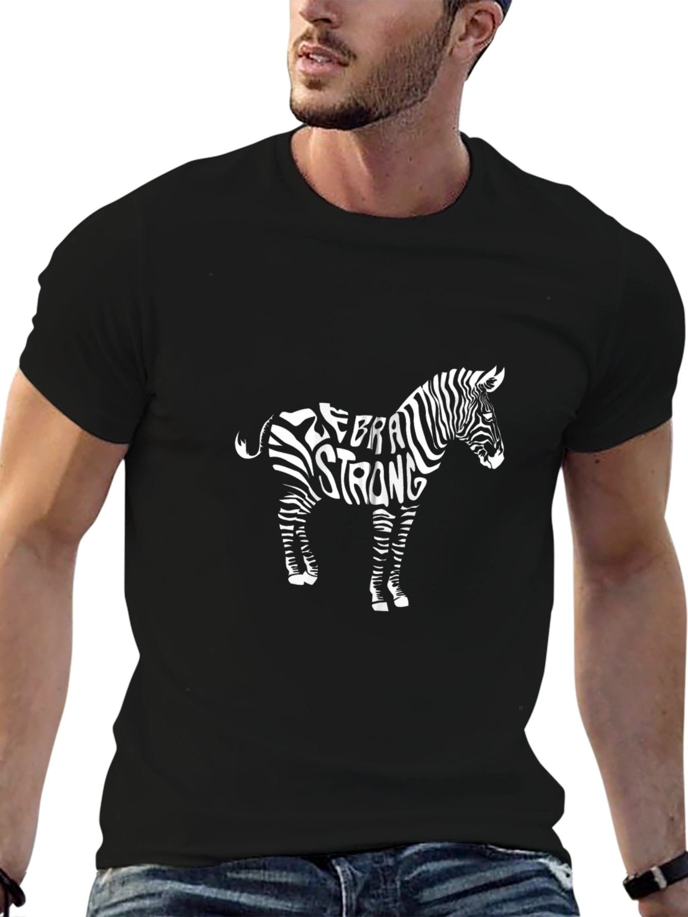 Zebra Strong Graphic Tee - Black