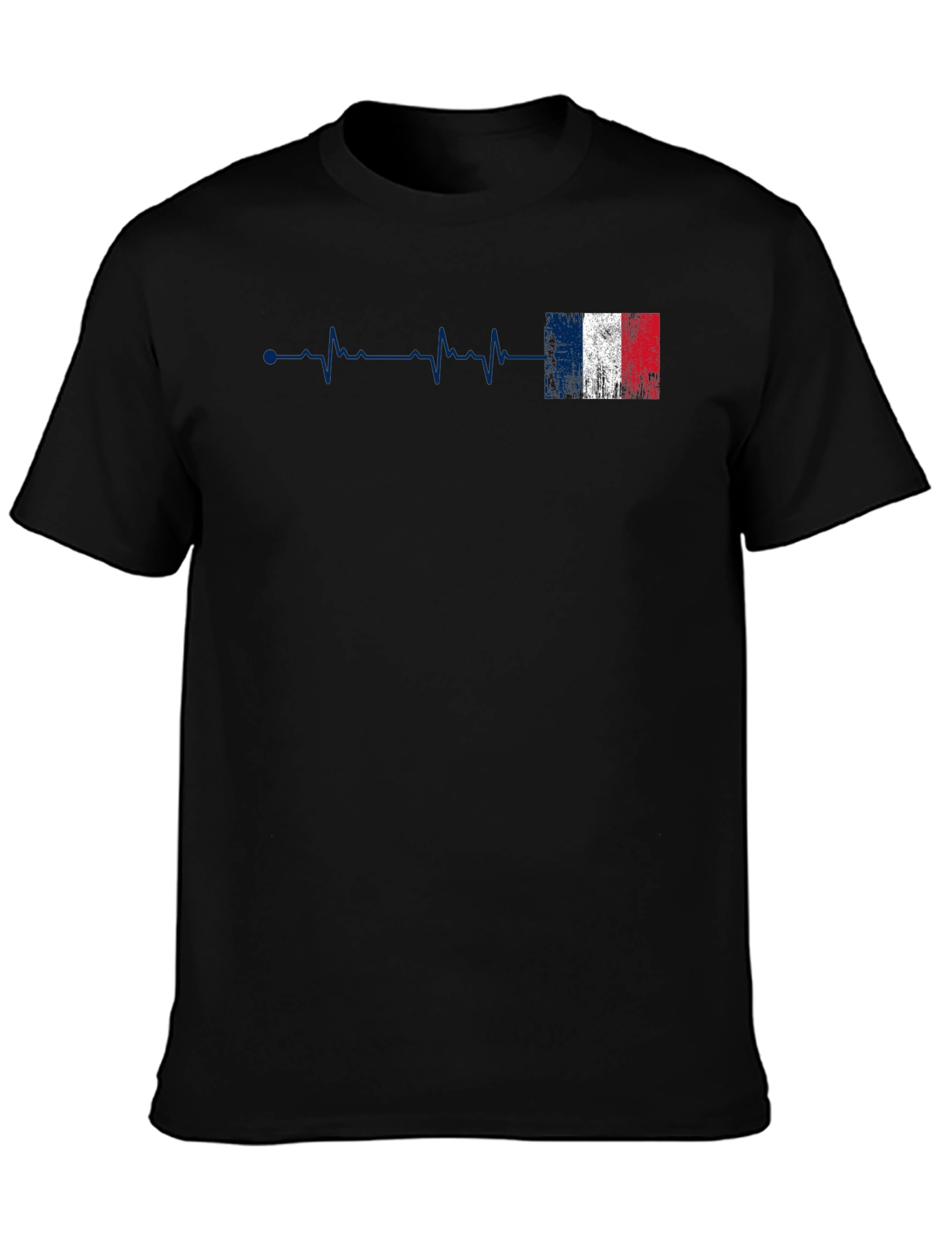 France Flag Heartbeat Graphic T-Shirt