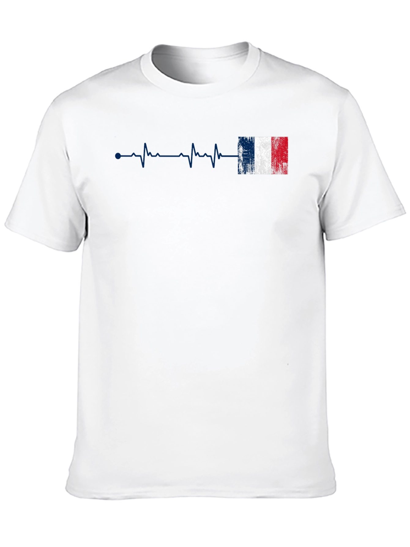 France Flag Heartbeat Graphic T-Shirt