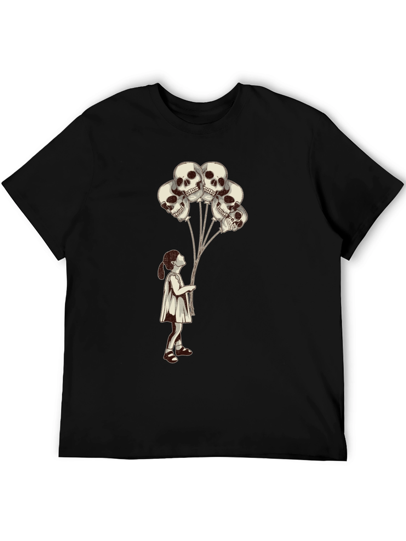 Skull Balloon Graphic Tee - Dark Humor T-Shirt
