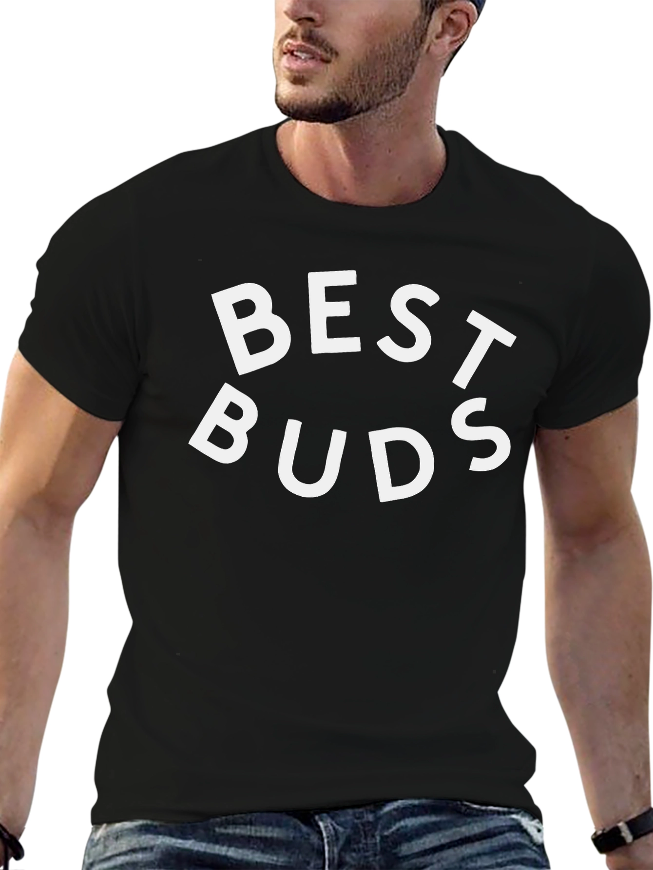 Best Buds Graphic Tee - Trendy Crewneck T-Shirt