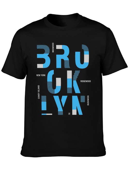Brooklyn Graphic Print Mens Black T-Shirt