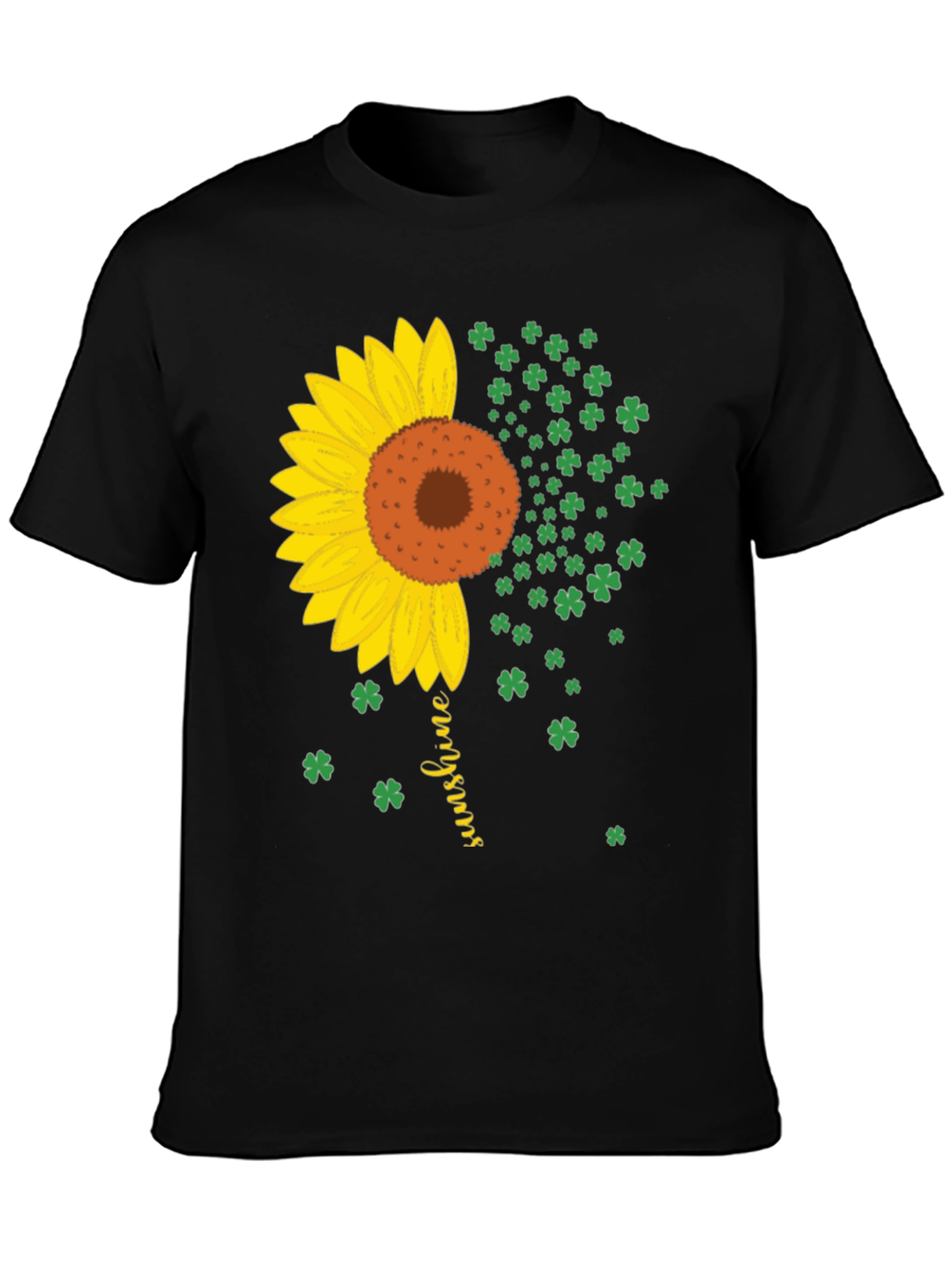 Sunflower Shamrock Graphic Tee - Lucky Sunshine Shirt