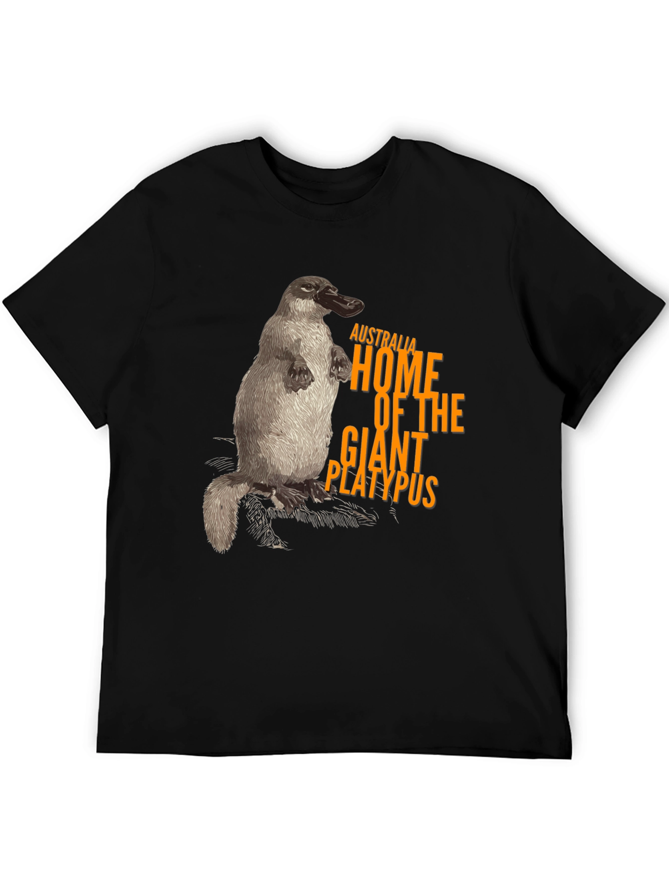 Australia Giant Platypus Graphic Tee - Black