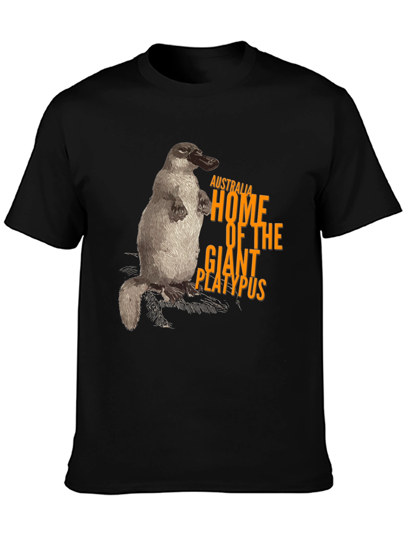 Australia Giant Platypus Graphic Tee - Black