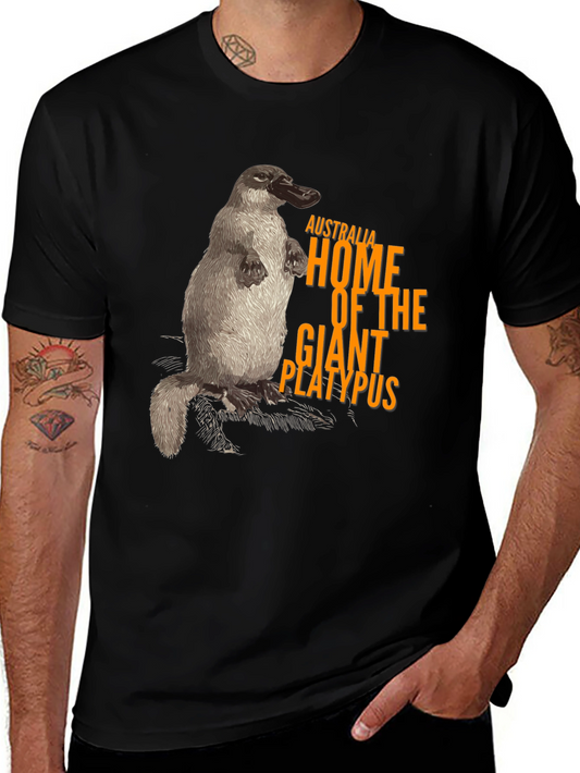 Australia Giant Platypus Graphic Tee - Black