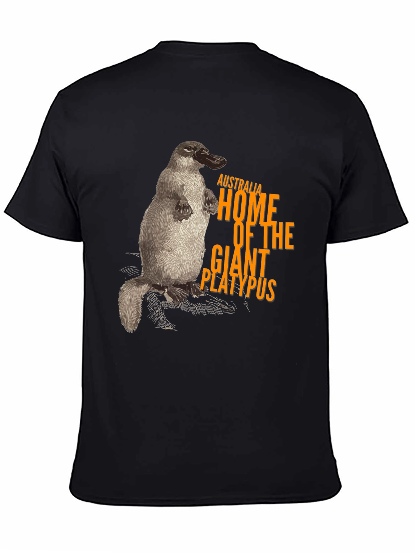 Australia Giant Platypus Graphic Tee - Black