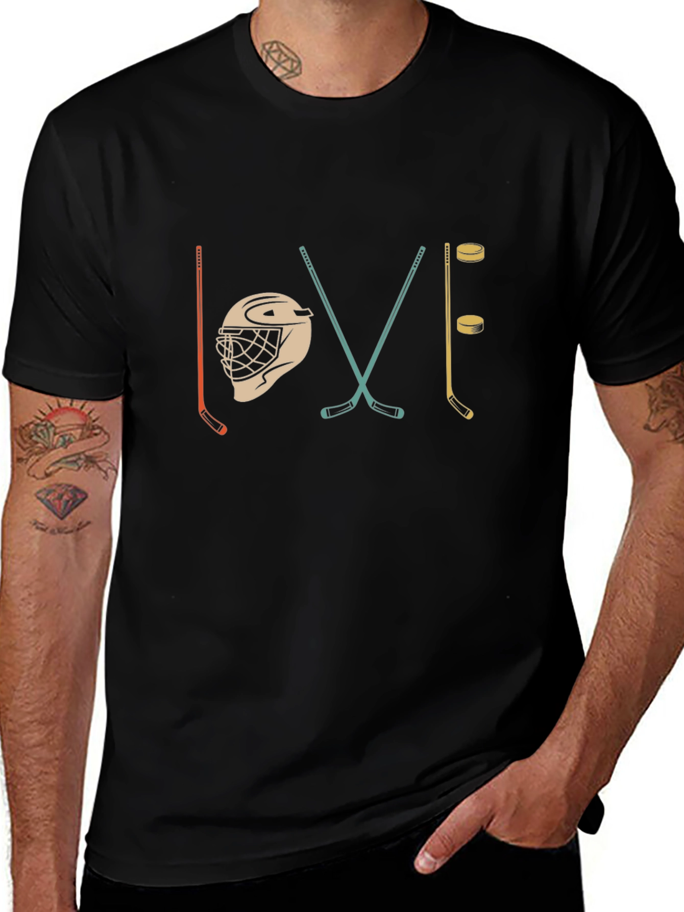 Hockey Love Graphic Tee - Stylish Sports T-Shirt