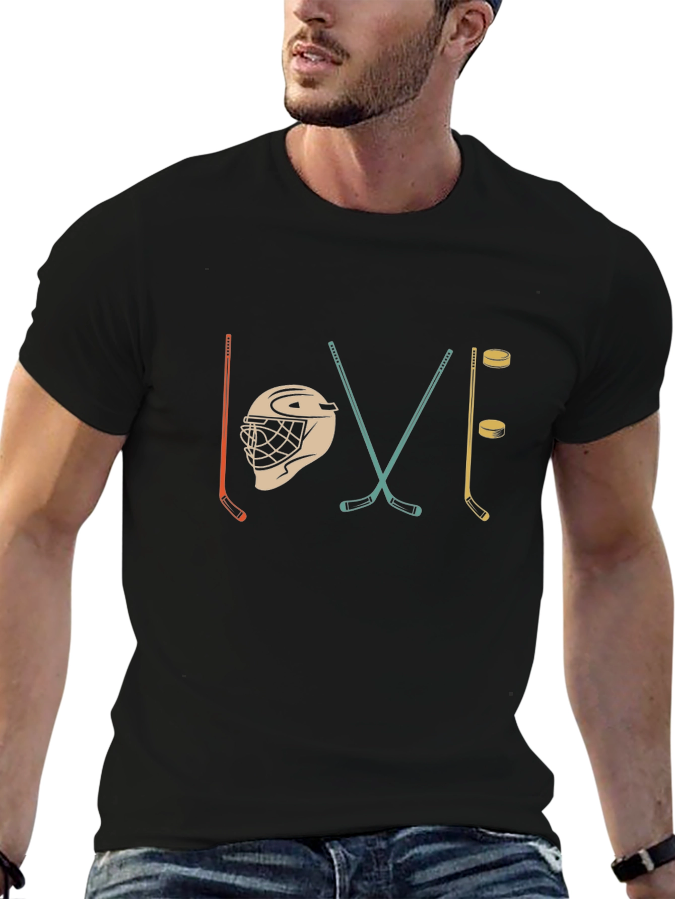 Hockey Love Graphic Tee - Stylish Sports T-Shirt