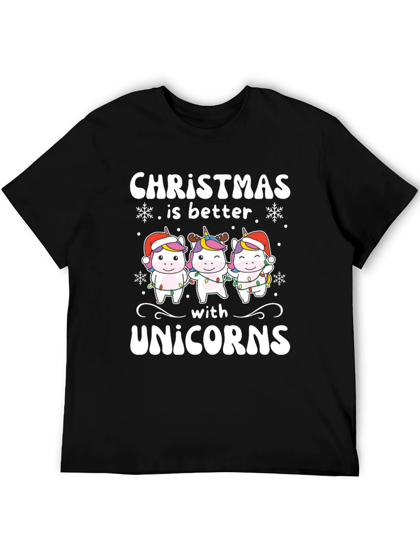 Christmas Unicorn T-Shirt Festive Holiday Tee