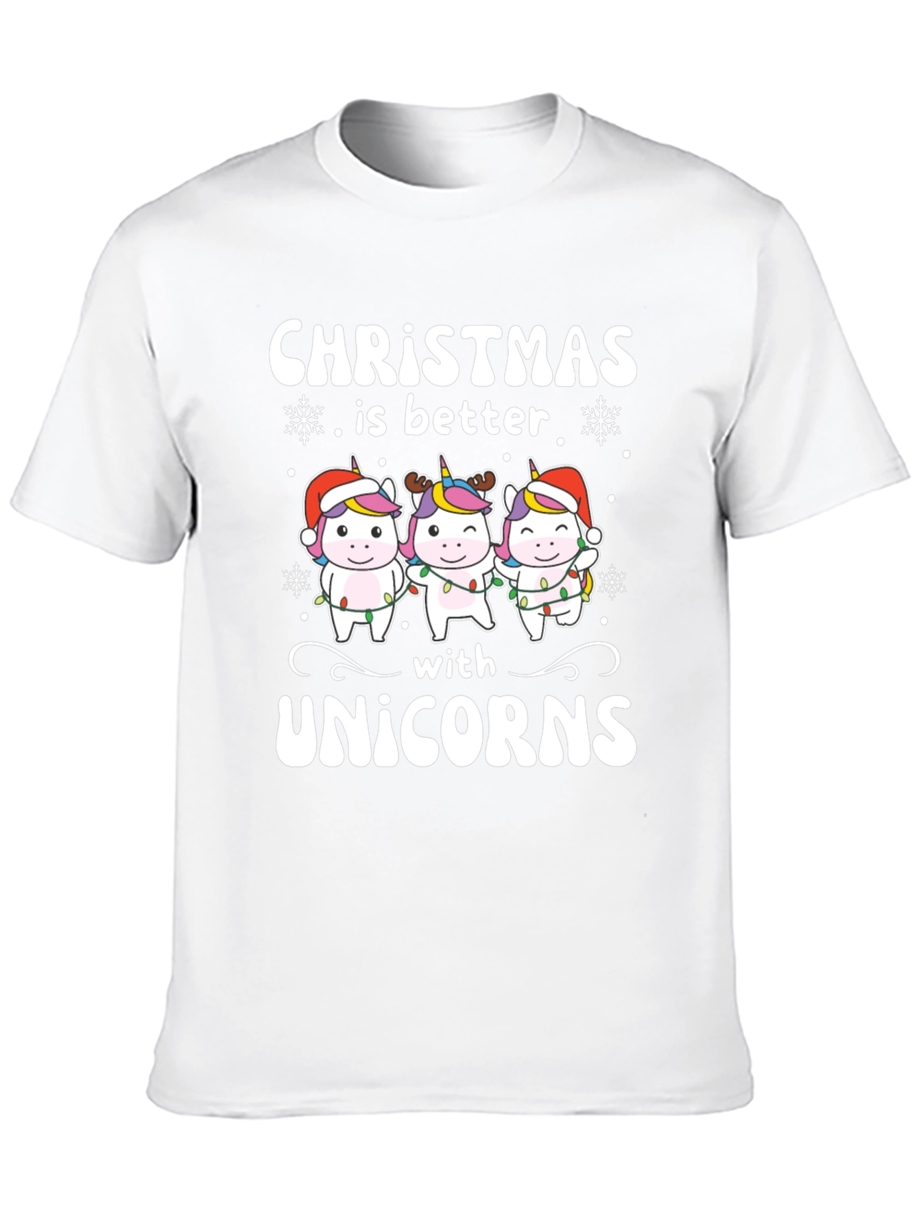 Christmas Unicorn T-Shirt Festive Holiday Tee