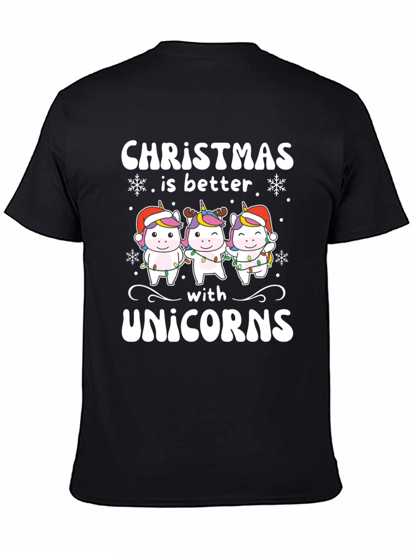Christmas Unicorn T-Shirt Festive Holiday Tee