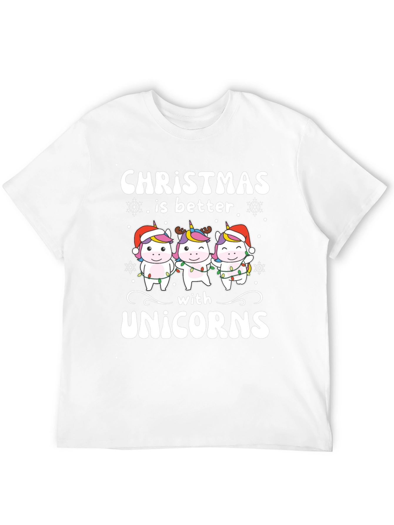 Christmas Unicorn T-Shirt Festive Holiday Tee