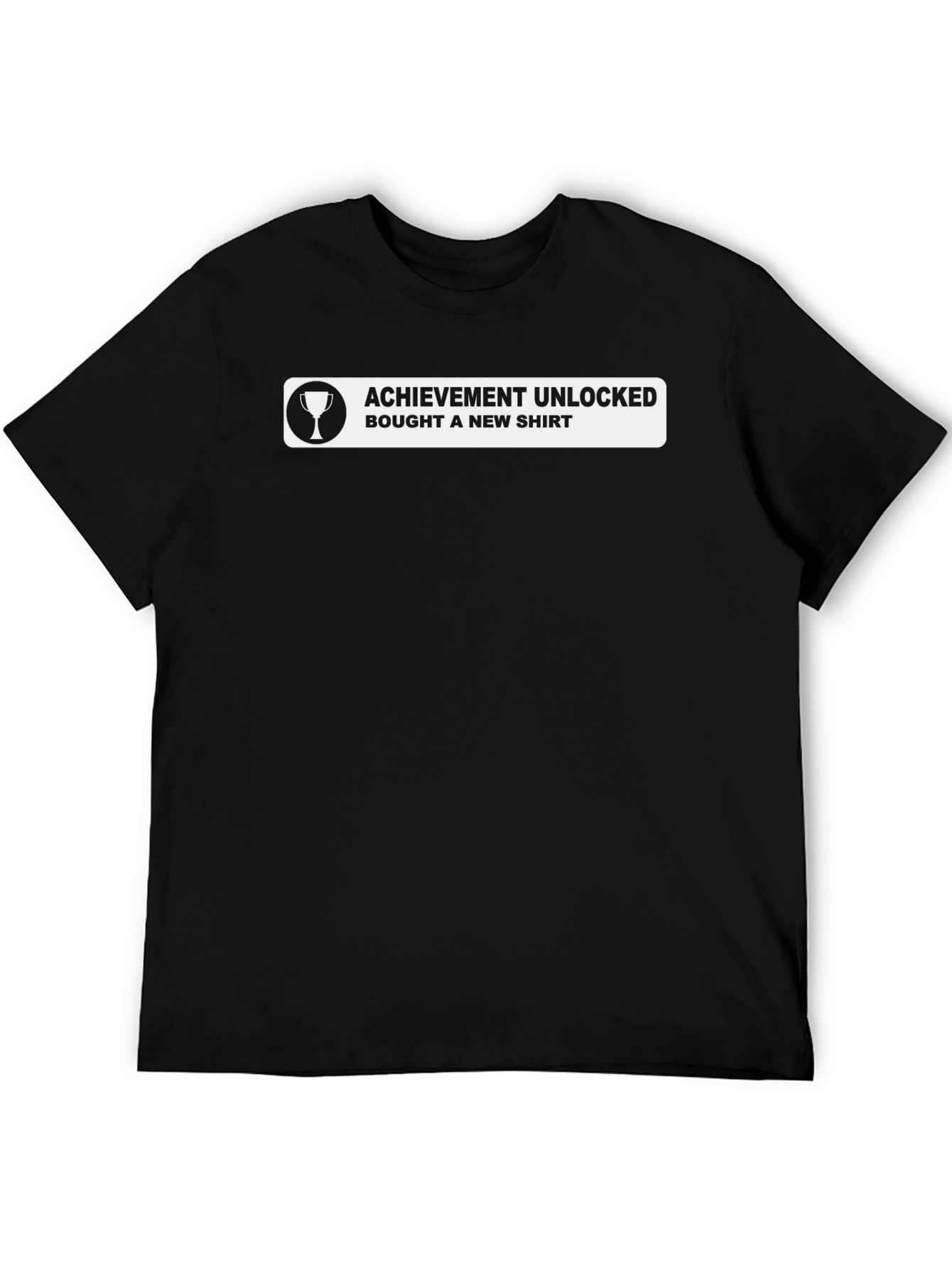 Achievement Unlocked New Shirt Funny Black Graphic Tee