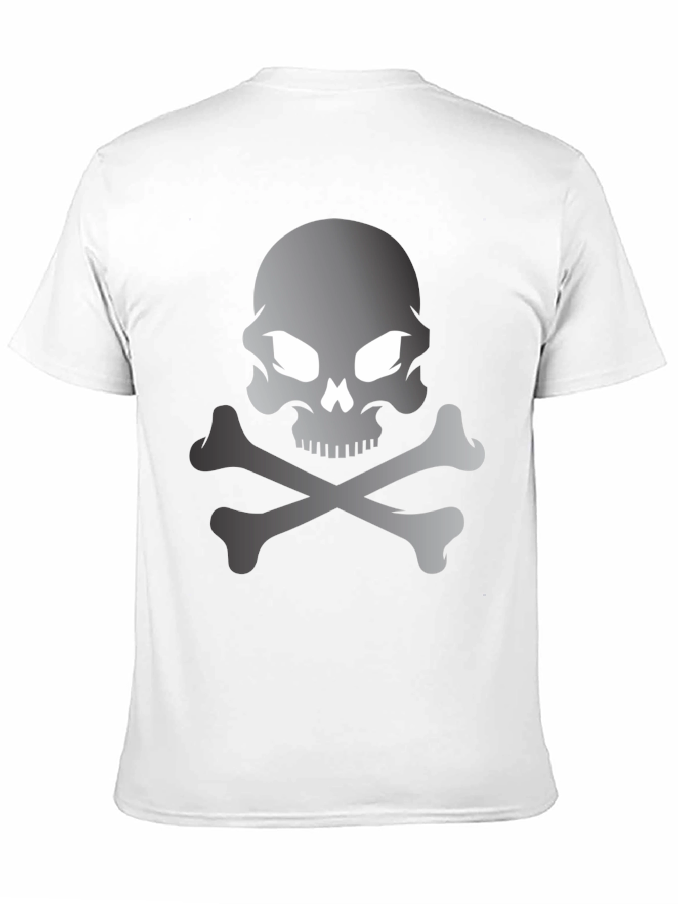 Skull and Crossbones Graphic Tee - Black Cotton T-Shirt