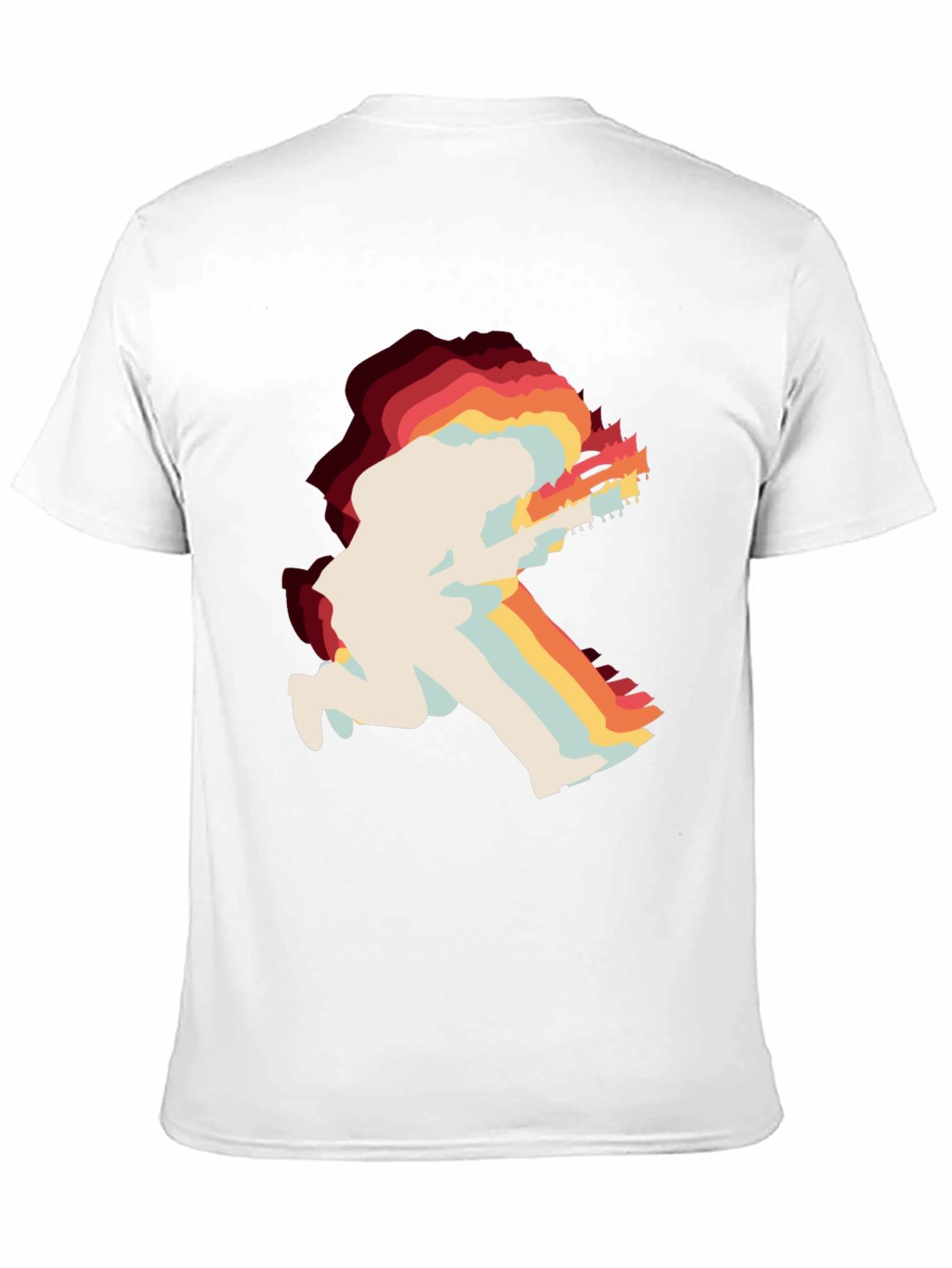 Retro Guitarist Graphic Tee - Black