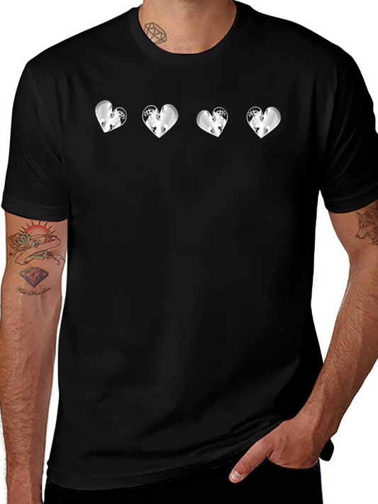 Heart Gears Graphic Black T-Shirt