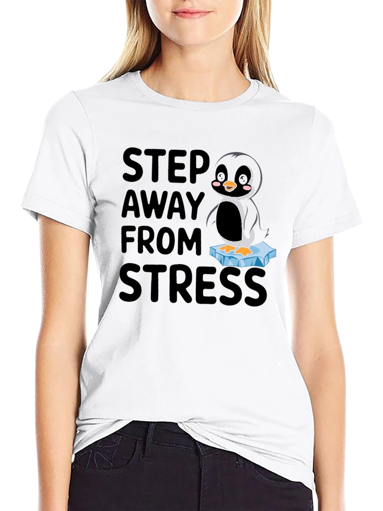 Penguin Step Away From Stress Graphic Tee
