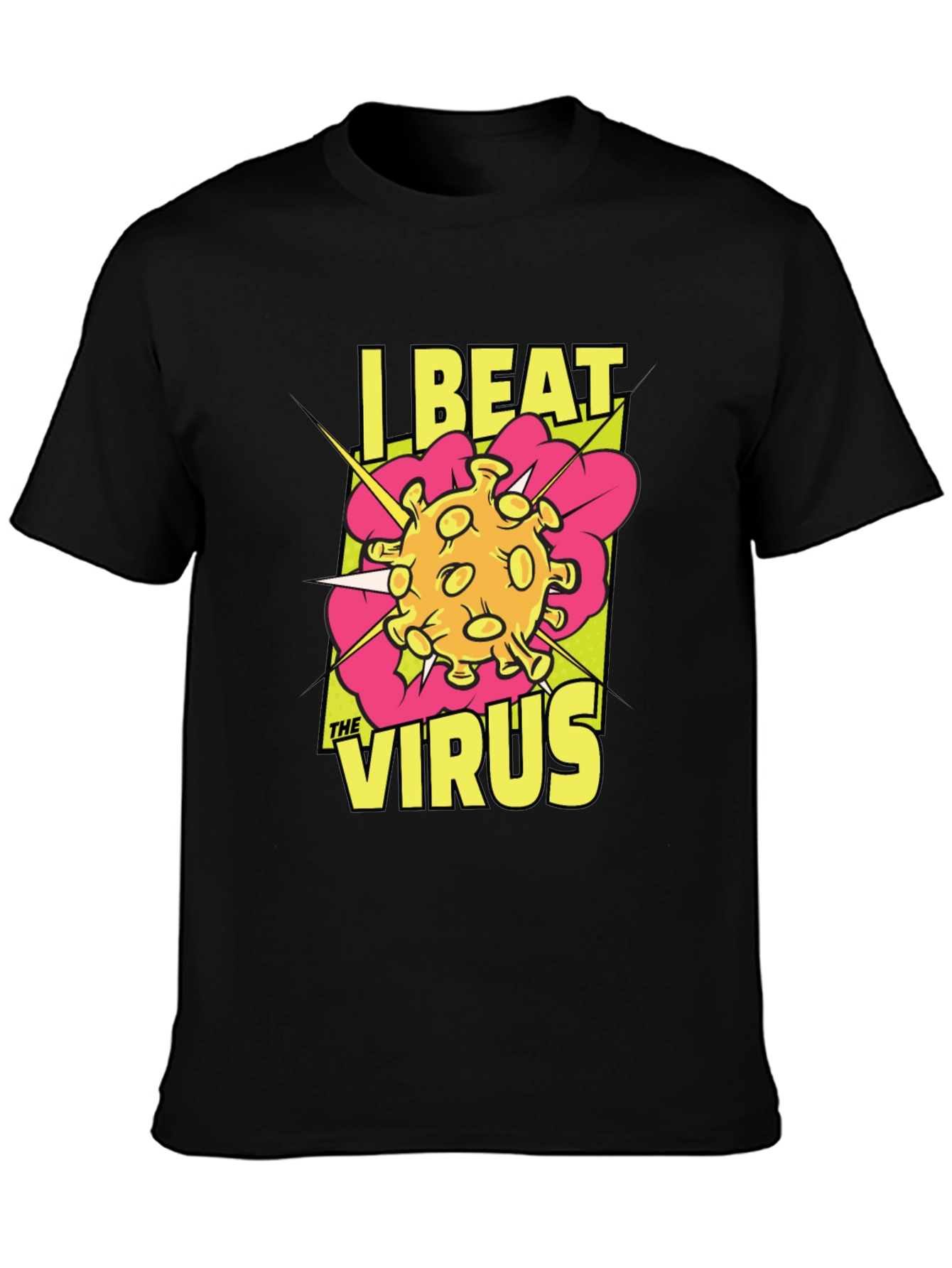 I Beat The Virus T-Shirt - Graphic Novel Style