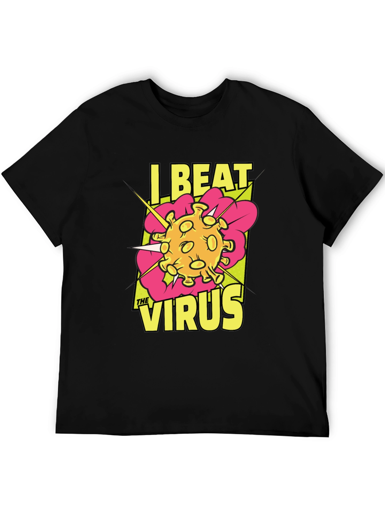 I Beat The Virus T-Shirt - Graphic Novel Style