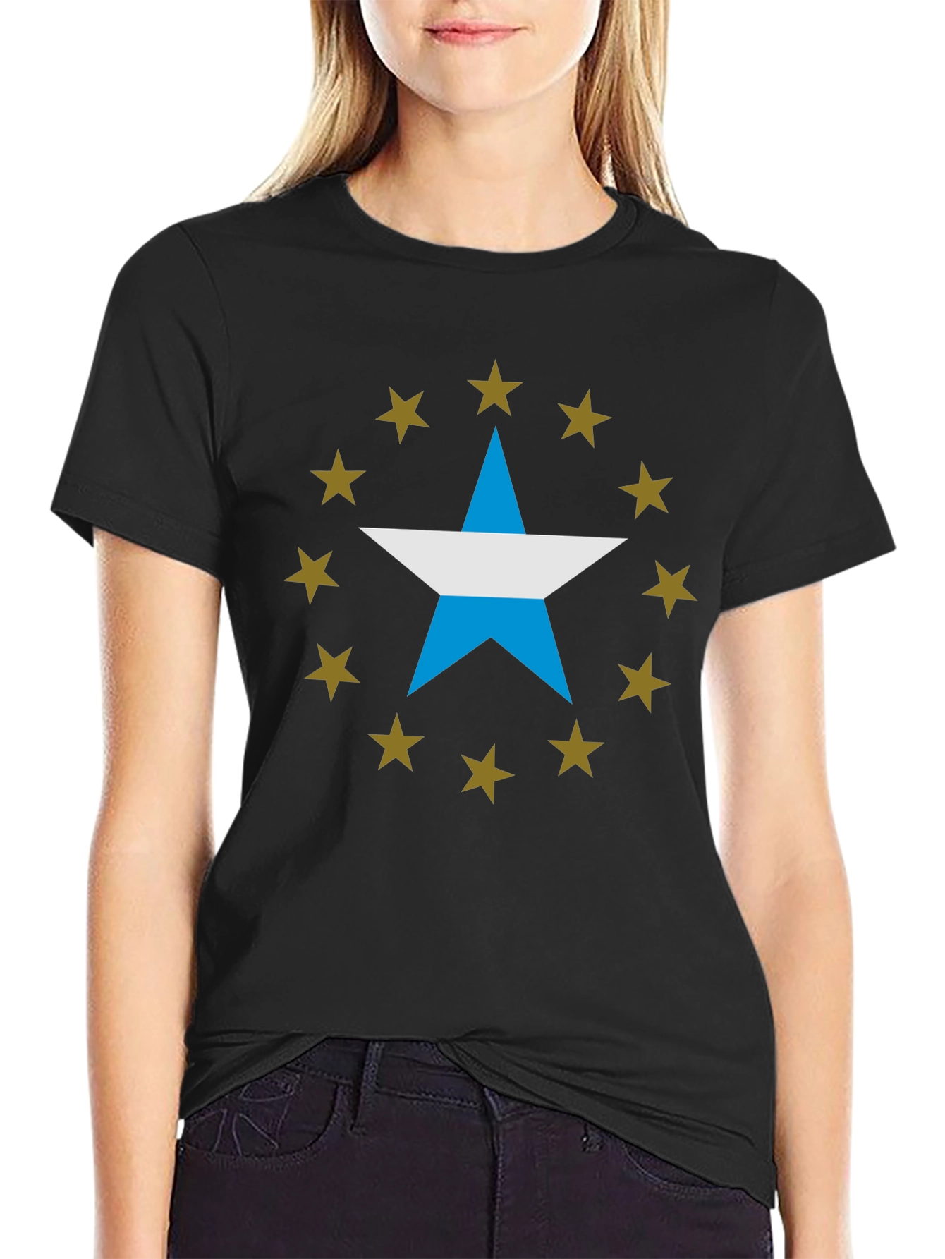 Star Circle T-Shirt - Casual Cotton Tee