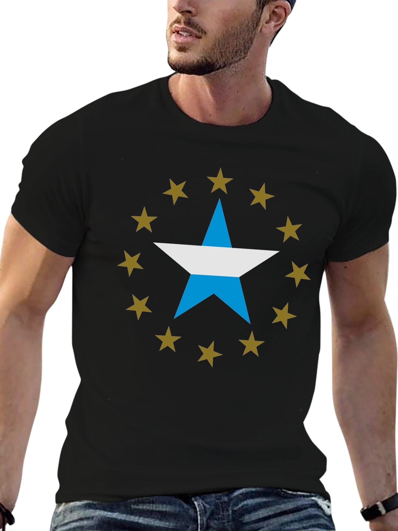 Star Circle T-Shirt - Casual Cotton Tee