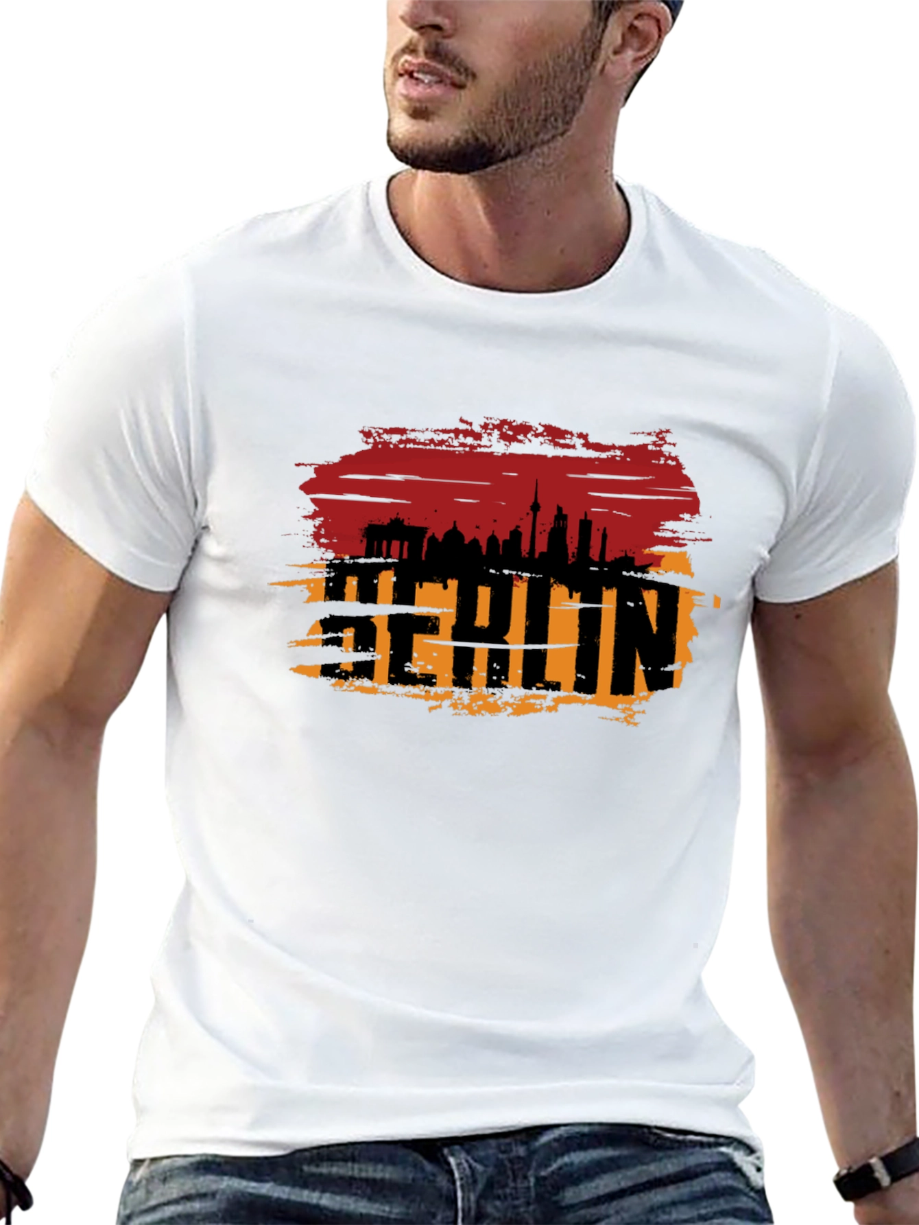 Berlin Skyline T-Shirt - Grunge Style