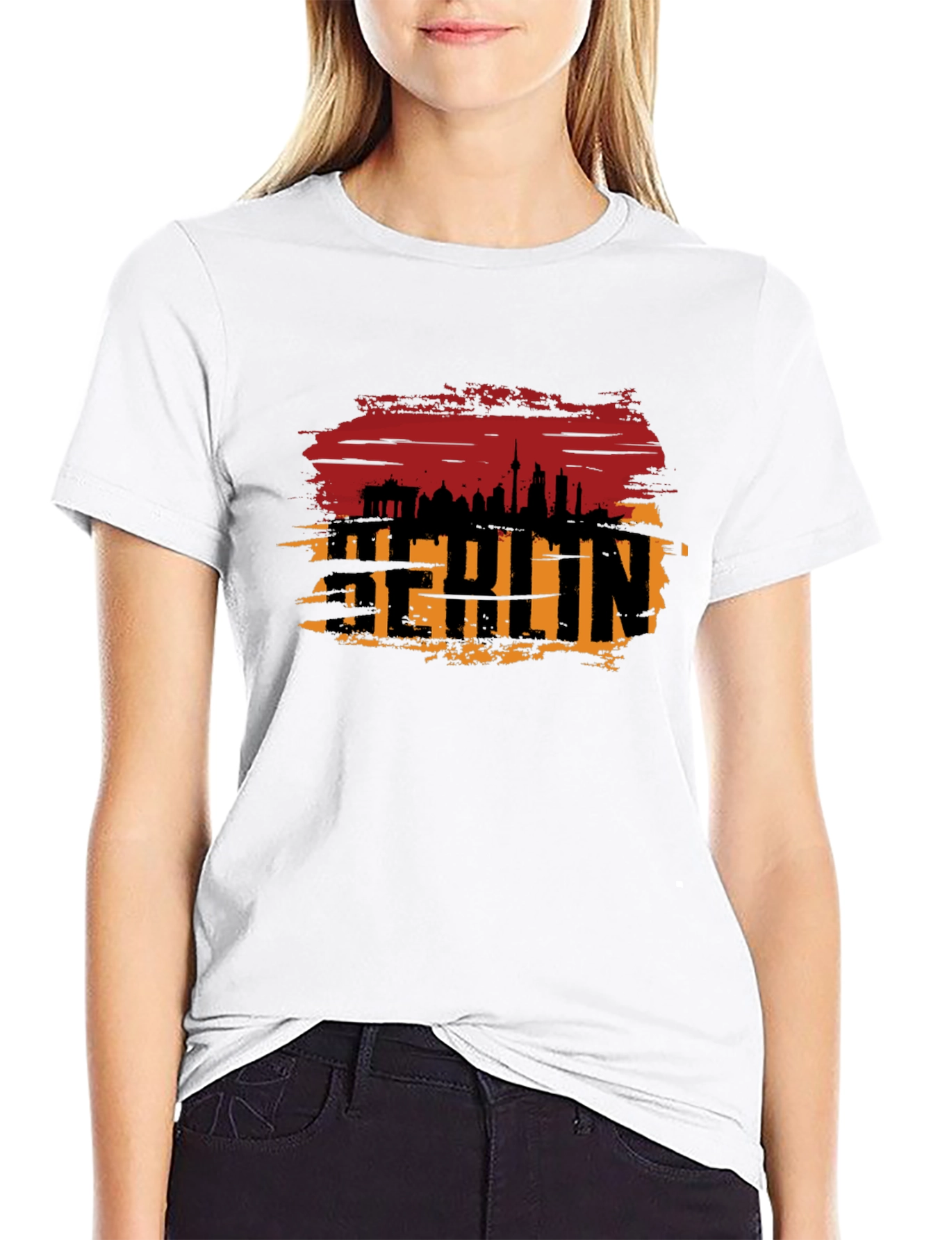 Berlin Skyline T-Shirt - Grunge Style