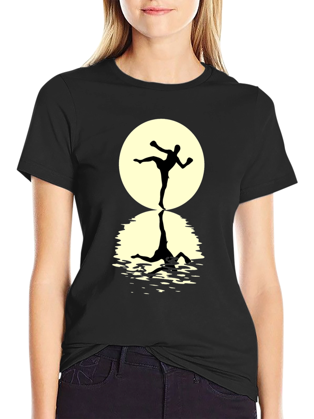 Martial Arts T-Shirt: Kickboxer Silhouette