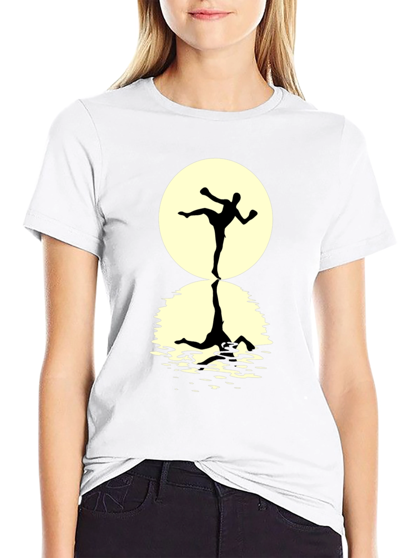 Martial Arts T-Shirt: Kickboxer Silhouette