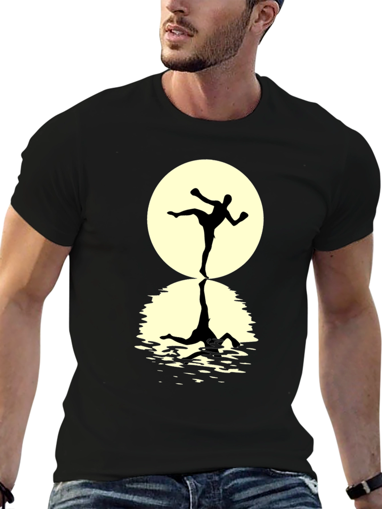 Martial Arts T-Shirt: Kickboxer Silhouette