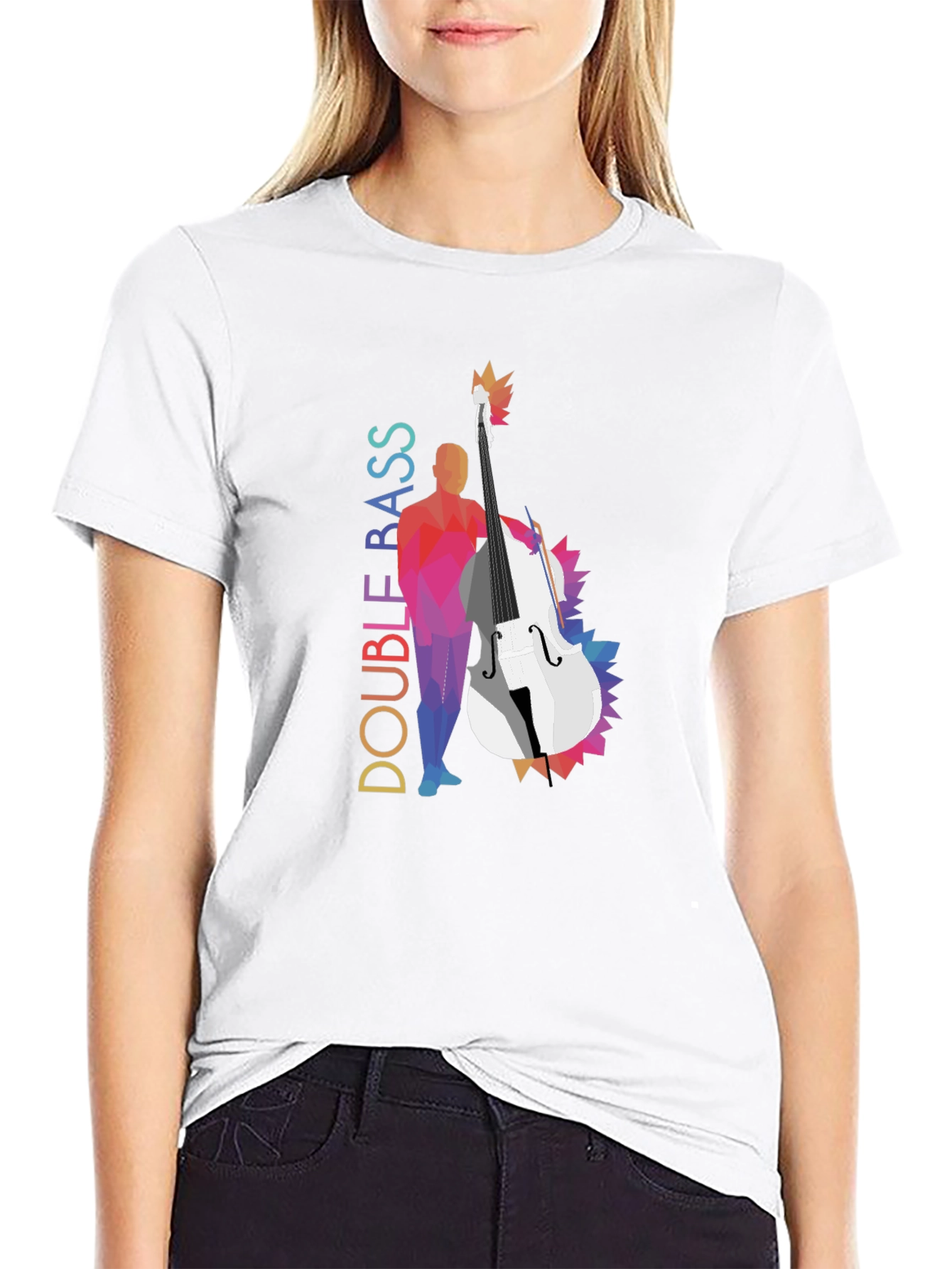 Double Bass Graphic Tee - Music Lover T-Shirt