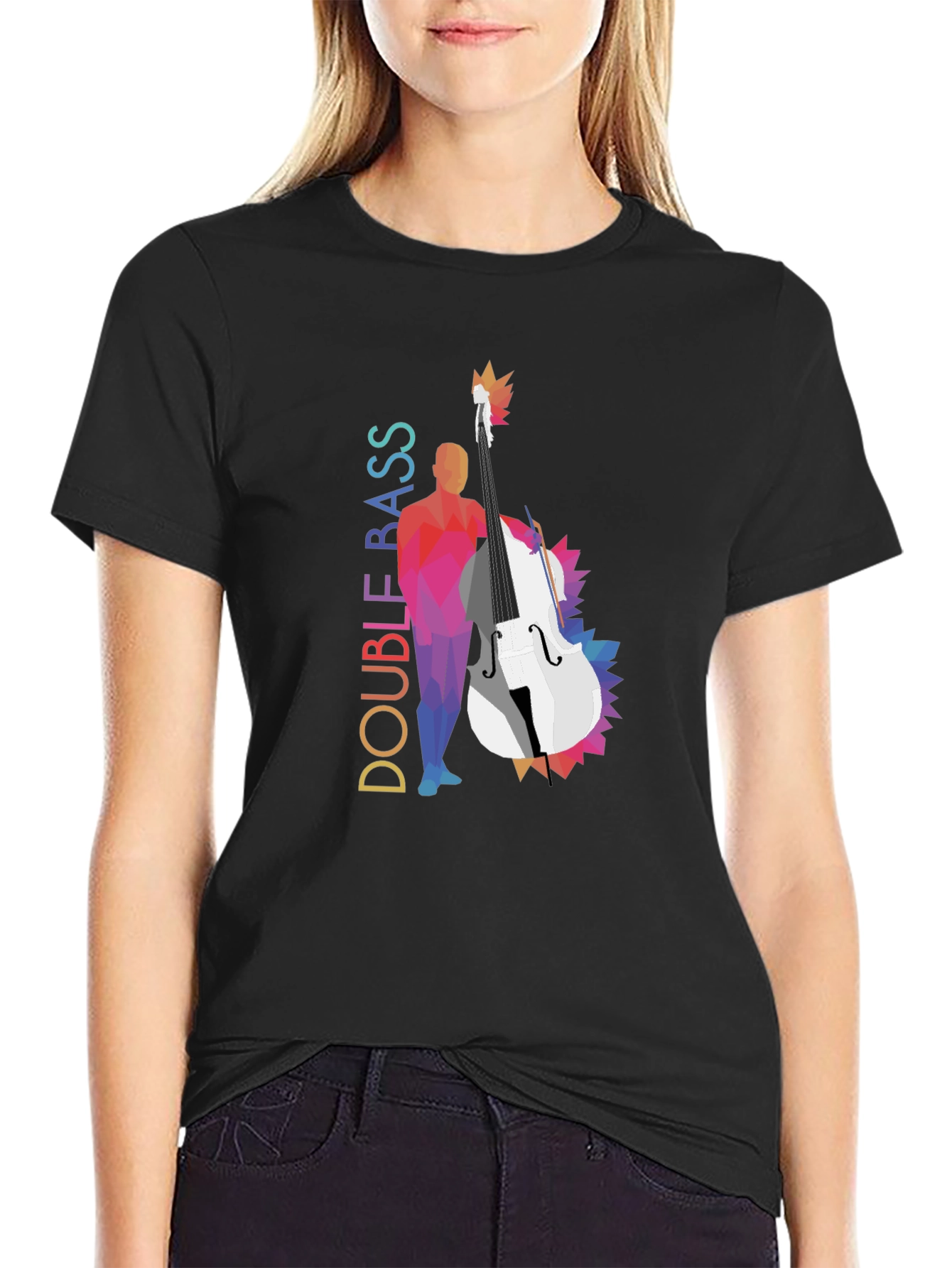 Double Bass Graphic Tee - Music Lover T-Shirt
